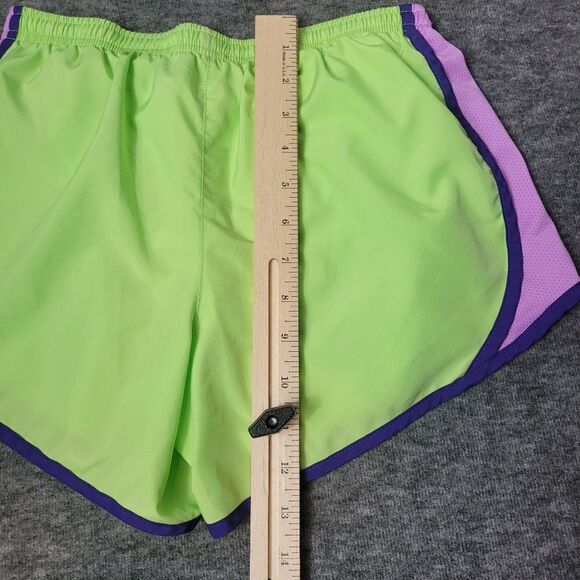 Nike Dri-fit Women’s AthleticTrack Running Shorts Size L Green Purple Color - Picture 9 of 10